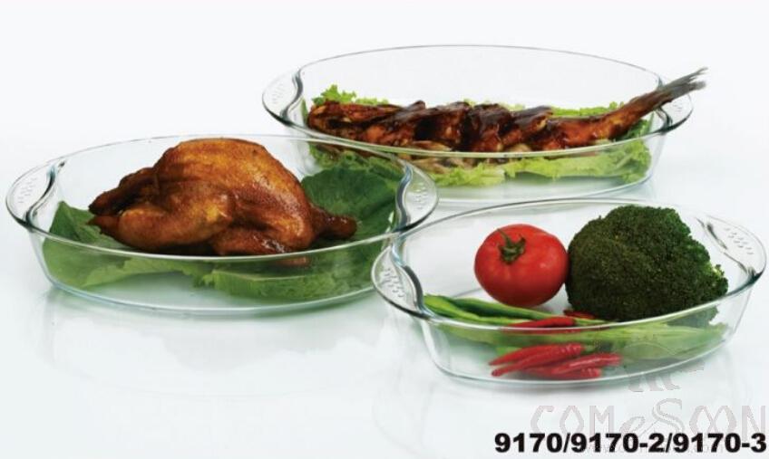 1.8L Oval Tempered Glass Baking Pan