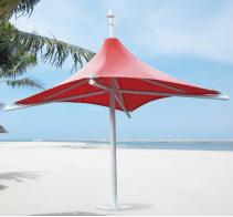 Outdoor umbrella, 5* 5 m, steel pipe sprayed with white paint