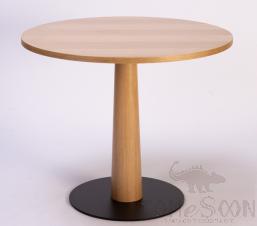 Table, Multilayer Board, White Oak Veneer+ Solid Wooden Legs, 800 * 800 * 740 mm