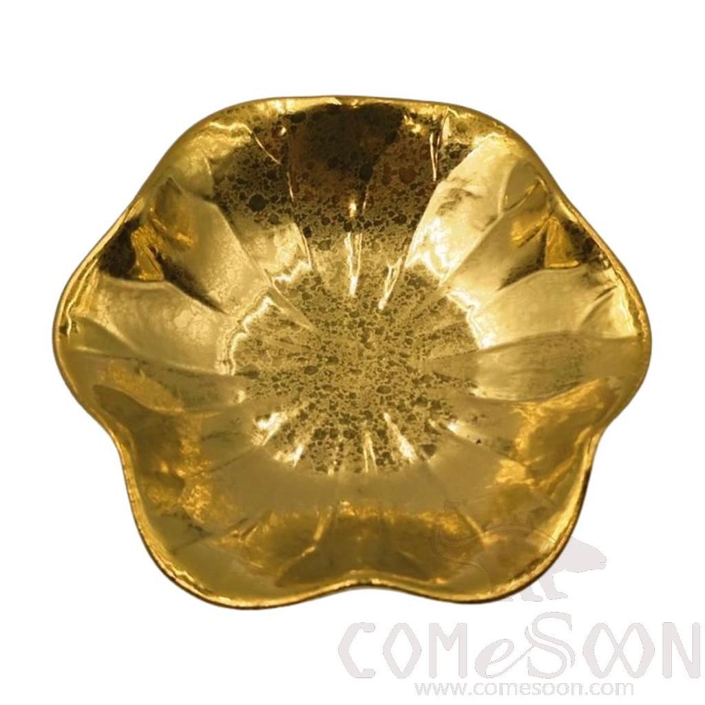 Gold-Plating 3" Lotus Leaf Plate