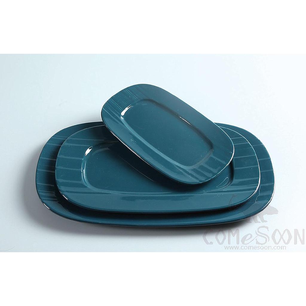 Sparrow Green Series England Line 12" Rectangular Flat Plate