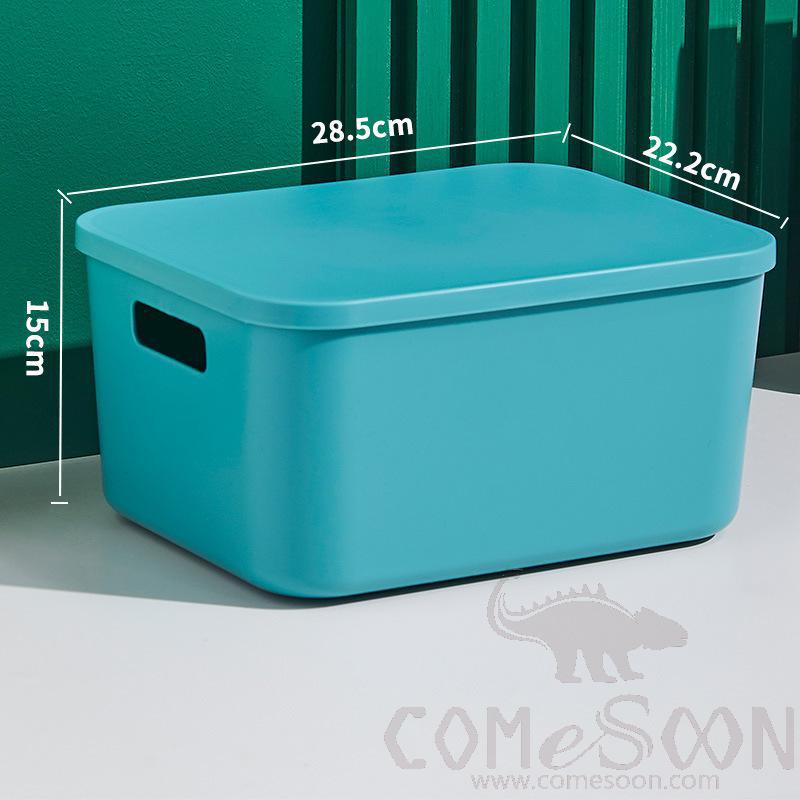 Blue Storage Box with Cover-22.2*28.5*15 cm, PP