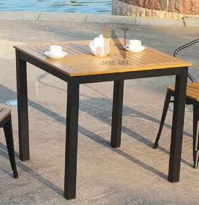 Folding Coffee Table, Plastic Wood, 80*80*H75cm