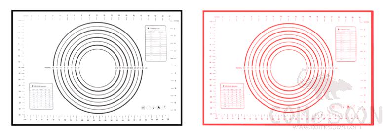 Baking Sheet Mat with Tick Indication, Silicone+ Fiberglass, 60*40cm