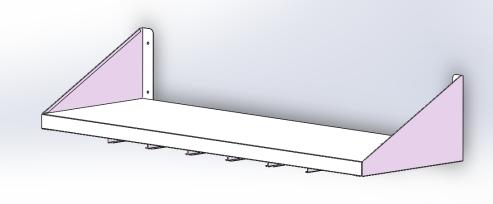 Wall Frame with Rail L1400*W300*H254mm