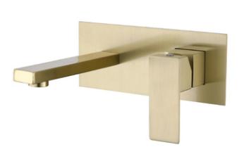 Hidden wall basin faucet-brass
