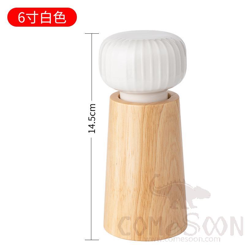 6" Pepper Grinder, White