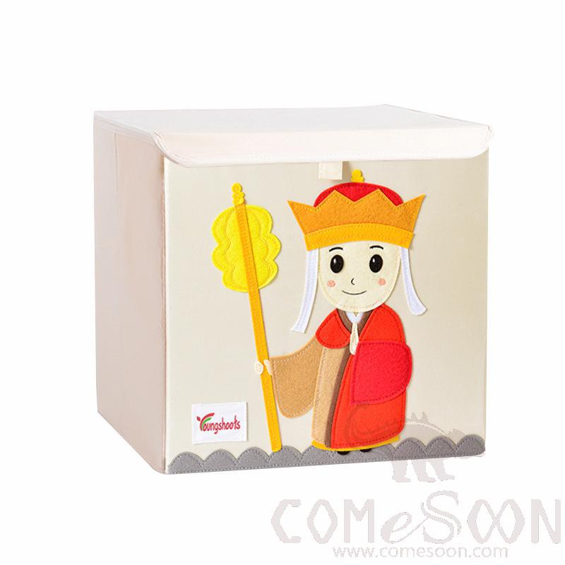 亚麻储物篮-33*33*33cm, 防水涂层帆布亚麻+ 中密度纤维板插片