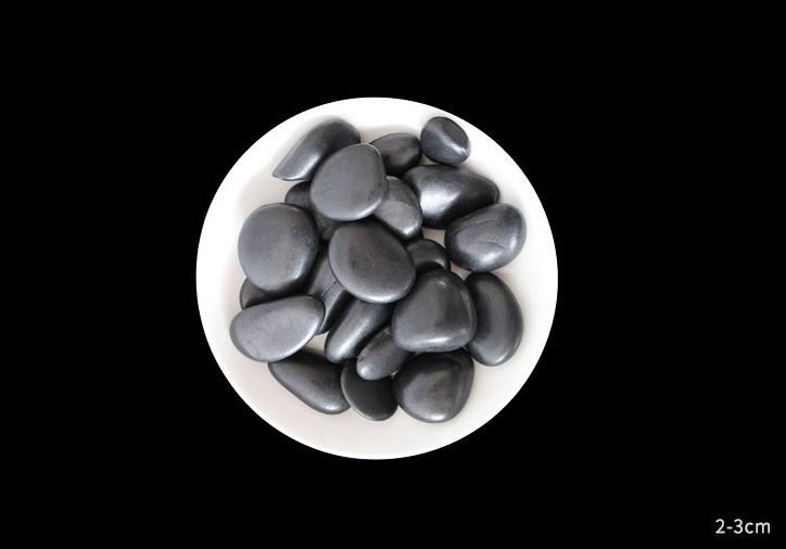 High Gloss Black Pebbles, Diameter 20-30mm