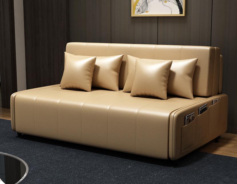 Sofa Bed-Microfiber Leather-Sofa:115*100*85cm Bed:100*195cm