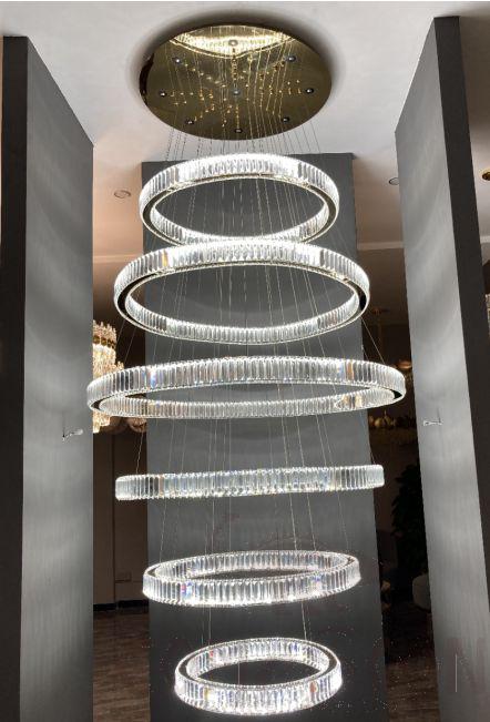 Artistic Chandelier, Stainless Steel+ Crystals, D1000mm product image