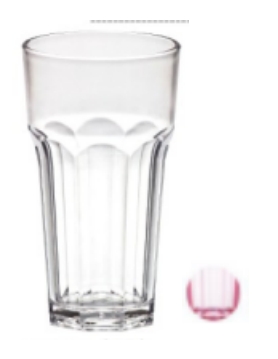 PC Roman Cup 405ML Transparent Red