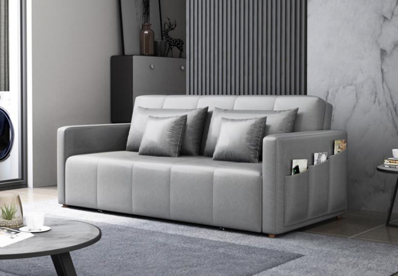 Sofa Bed-Oil Wax Leather-Sofa:180*95*85cm Bed:160*195cm