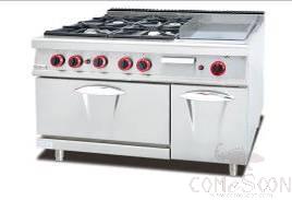 Ag700-Series Hot Sales 4-Burner Gas Range & Griddle & Gas Oven