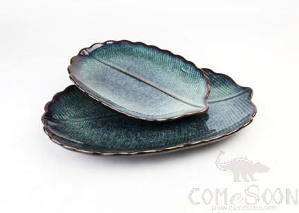 Mist Green 8" Jade Banana Leaf Plate