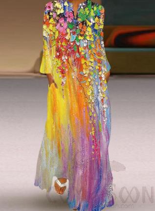 Hemmed Dress, Polyester, XXL