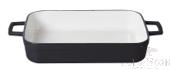 Black/white Blctangular Baking Pan, Cast Iron, 30*21*6cm