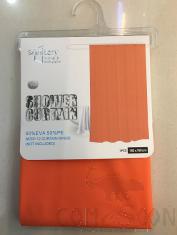 180x180 EVA Monochrome Shower Curtain-Orange Red