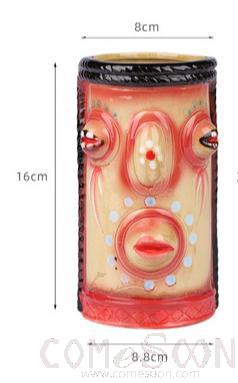 Tiki Mug Red Lipped Witch Statue 590ML