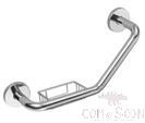135° Handrail (with Soap Basket), SUS304, 450*121*172*Φ32mm, Thickness 1.0mm, Sanding