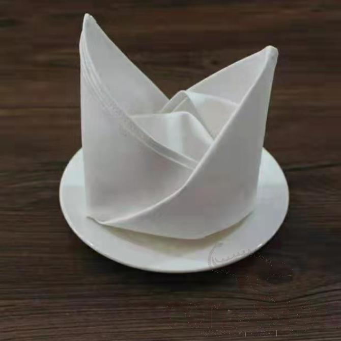 Pure Cotton Cup Cloth, L47*W47cm, White, Napkin