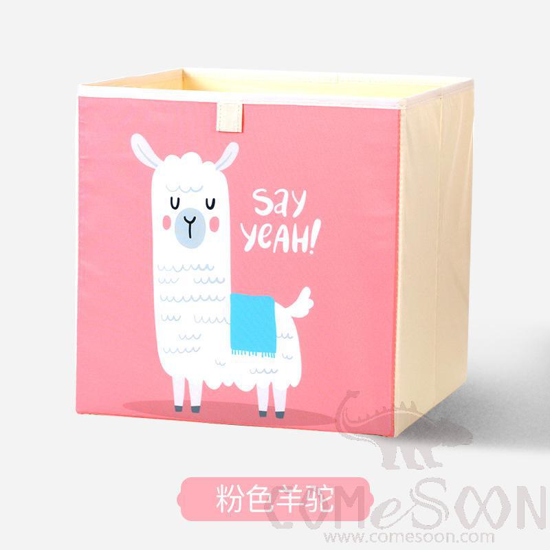 Linen Storage Basket-33*33*33cm, Waterproof Coating Canvas Linen+ Mdf Insert