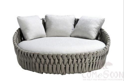 Outdoor Lying Bed-Φ120cm, Waterproof Cloth+ High-Density Sponge, Φ120*72cm
