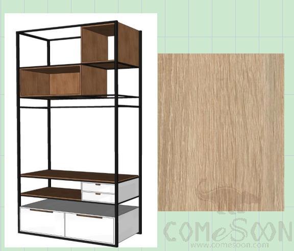 Open Wardrobe, Chipboard, 1300(W)* 600(D) *2700(H) mm