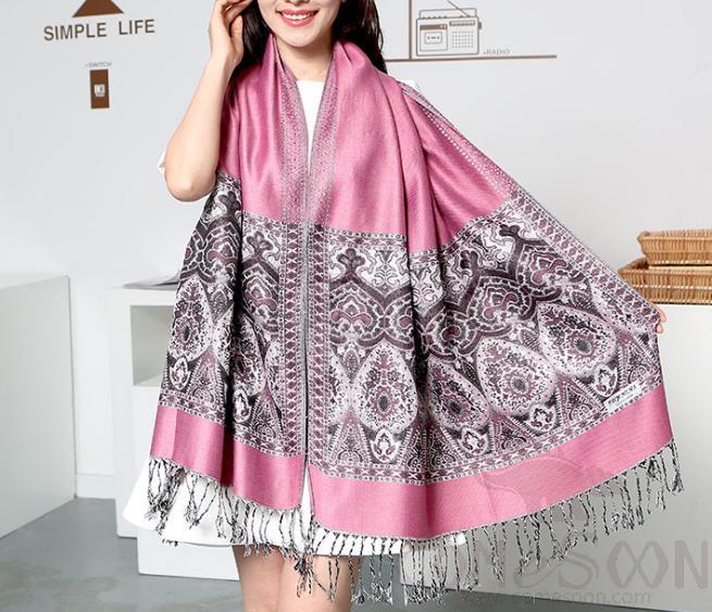 Shawls-70*190cm, 30% Rayon+ 70% Polyester