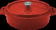 Red Oval Enamel Pot, Cast Iron, 27*21*H10cm