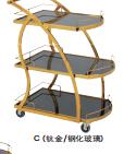 Wine Cart,, Ss201+ Tempered Glass, L730 * W450 * H880mm