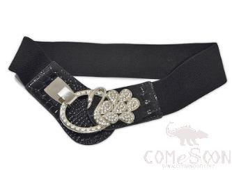 Belt-Elastic Belt, Imitation Leather, Water Drill