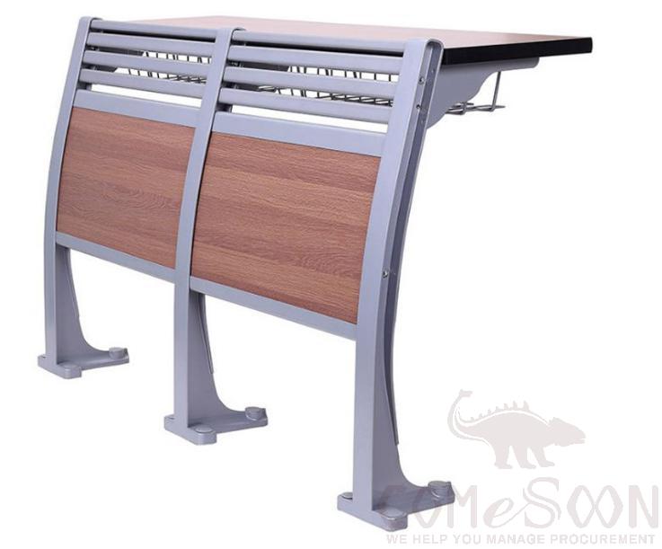 Classroom Desks and Chairs-Front Row, Steel Frame+ Environmental Protection Paint Board, L1090*W300*H780mm