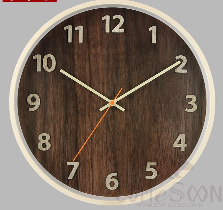 Number - Light Walnut Frame, 14 Inches
