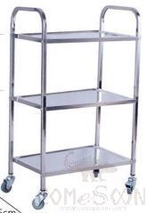 Small Three-Layer Hotpot Cart, Ss201, L46.5*W30.5*H81cm