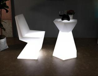 Led Chair, PE Plastic, 40*40* 85cm