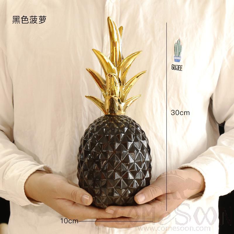 Pineapple Decoration, Black, Φ10*H30cm