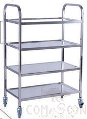 Four-Layer Hot Pot Cart Medium, Ss201, L55*W30.5*H81cm  Four Layers