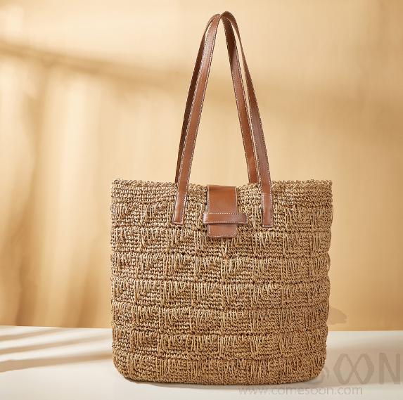 Straw Beach Bag, Papyrus