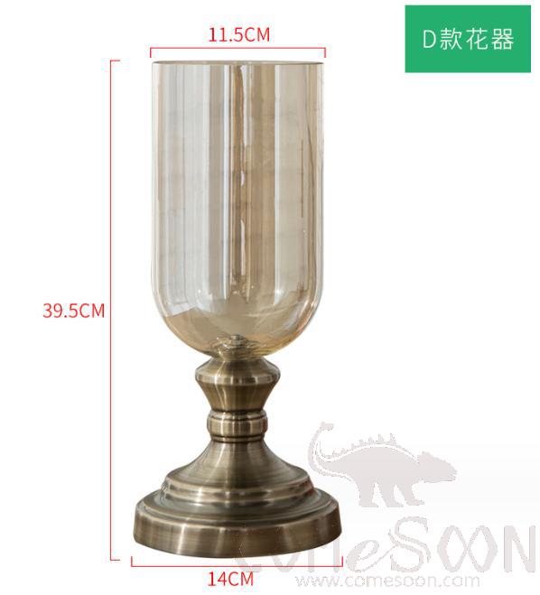 Vase, Glass+ Metal,
Φ14*W11.5*H39.5