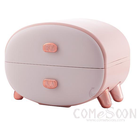 Two-Story Storage Cabinet (Electroplating Light Luxury Series), PP, 34.5x24x27cm