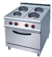 Electric 4-Round Cooking Stove with Oven 700×700×(850+ 70)mm