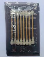 Cotton Swabs-8 Cotton Swabs, Full Shape on the Head, B-Spiral Design on the Head, Packaged in a Black Transparent Bag product image