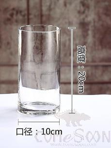 Straight Glass VaseCandle Stand, D10cm H20cm
