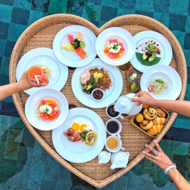 Apricot Heart Floating Tray 85*82*H20cm