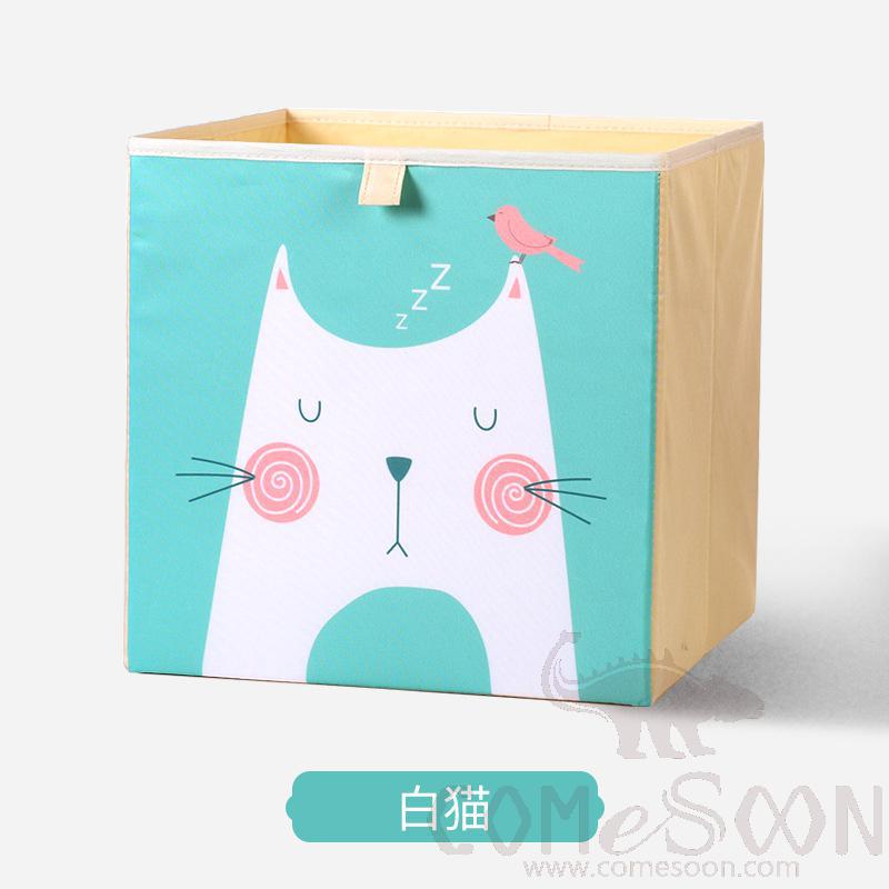 亚麻储物篮-33*33*33cm, 防水涂层帆布亚麻+ 中密度纤维板插片