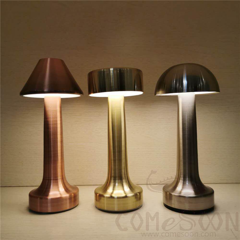 Metal Desk Lamp -  Warm White/ 100204, D100*220mm, Gold