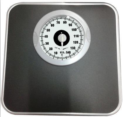 Small Size Analogue Scale - 26.3*26*5.6cm - Hard Metal Baking Paint+ Spring+ Imitation Leather Anti-Skid Pad