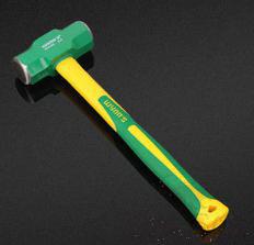 Fiber Short Handle Sledge Hammer 2lb., Sk-55 High Carbon Steel+ Tpr Shockproof Plastic Coated Handle