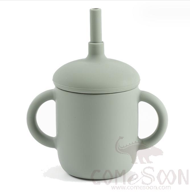 Children's Mushroom Cup, Silicone, 150ML, Army Green